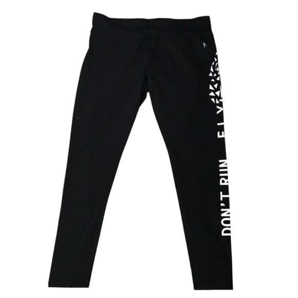 Danskin Pants - Danskin Now “Don’t Run Fly” Cotton leggings Athletic Pants in Black Women Size M